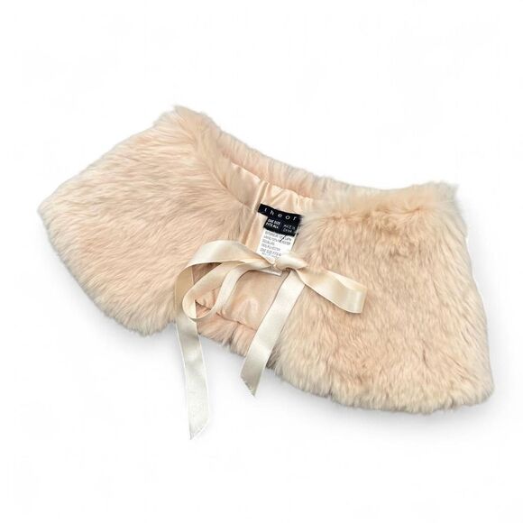 Y2K Theory Rabbit Fur Stole Collar Old Money Luxury - Picture 1 of 6